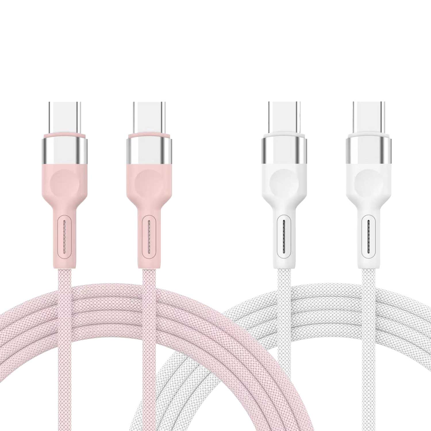 2-Pack New Braided USB-C Cables - 4 feet