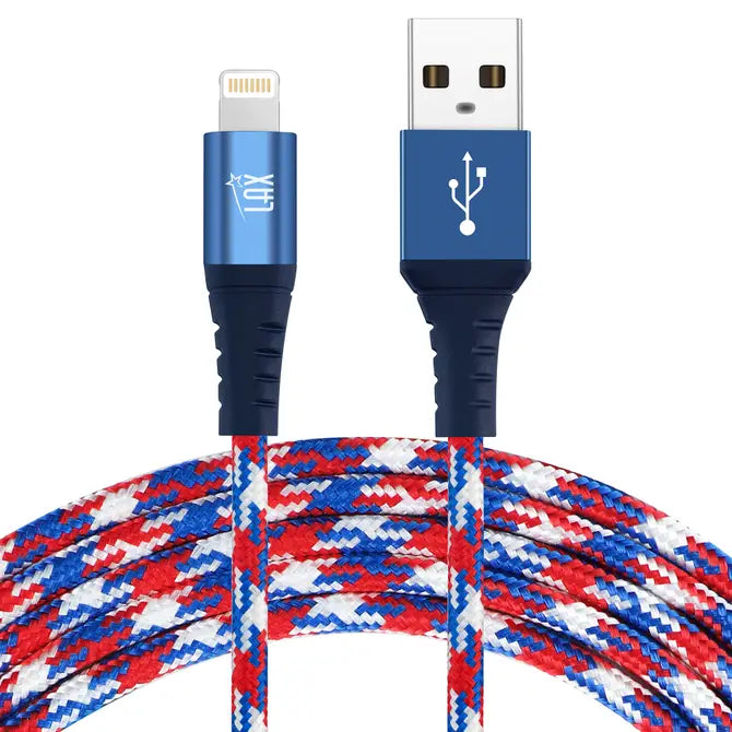 Apple MFi Certified Iphone Cable Multi-Color- 10ft