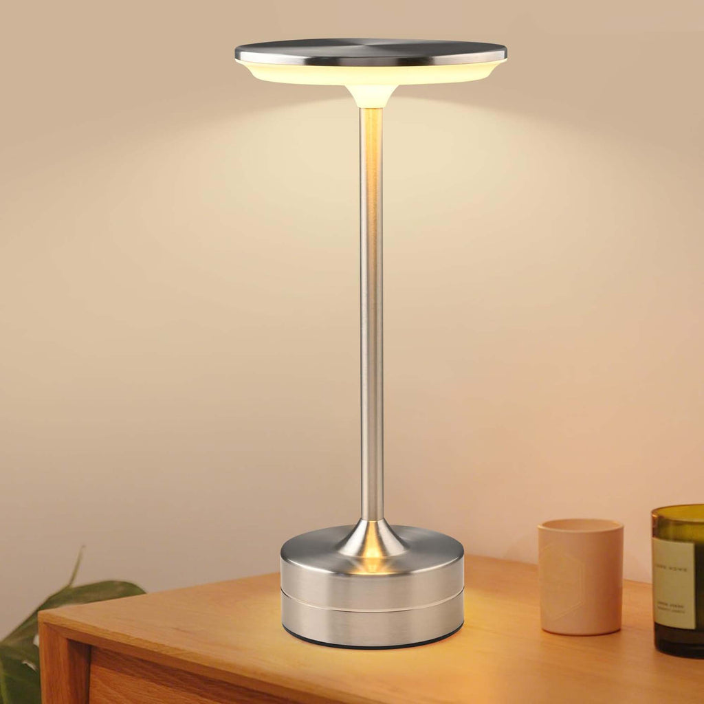 Sleek Touch-Control LED Table Lamp – 3 Color Modes, Dimmable, USB-C Rechargeable (2000mAh)
