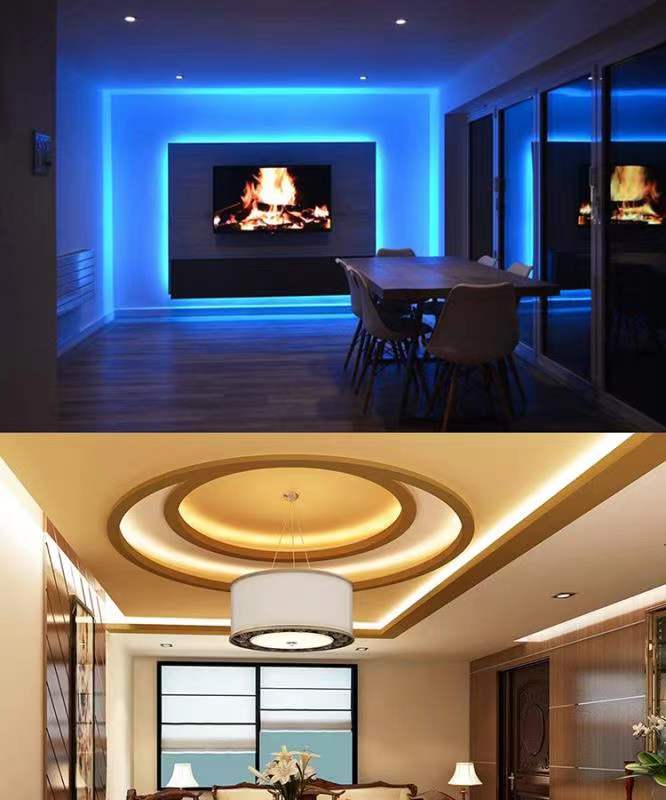Smart Home Sound Activated Multi-Color LED Light Strip with Remote - 20 Feet