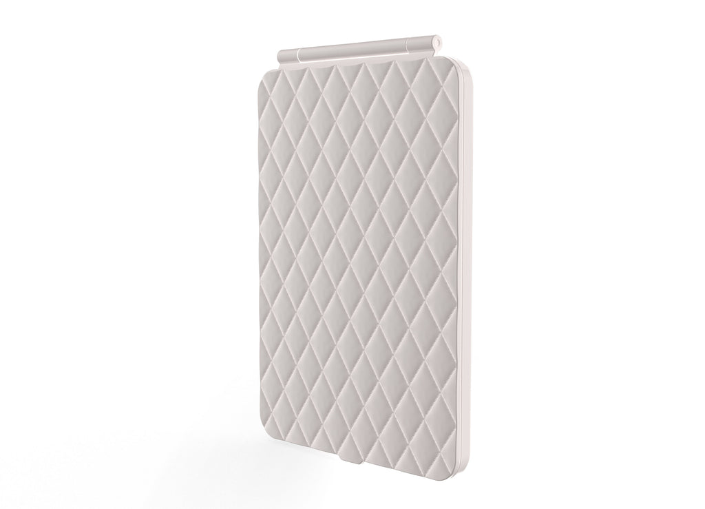 Rechargeable Foldable LED Vanity Travel Mirror – Touch Dimming, 3 Colour Lights