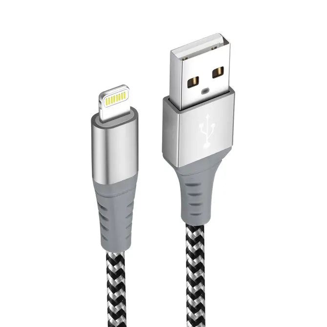 Apple MFI Certified Iphone to USB Cable 10 Ft - Gray