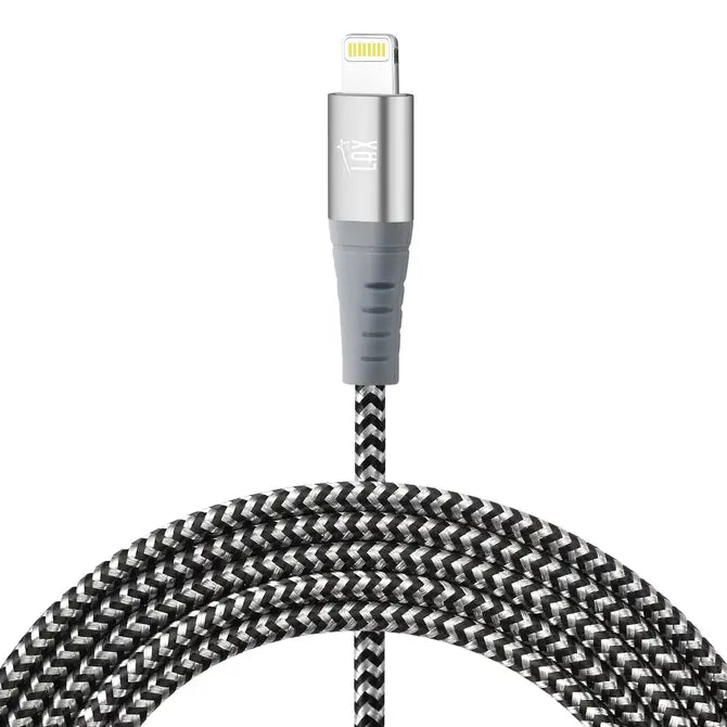 Apple MFI Certified Iphone to USB Cable 10 Ft - Gray