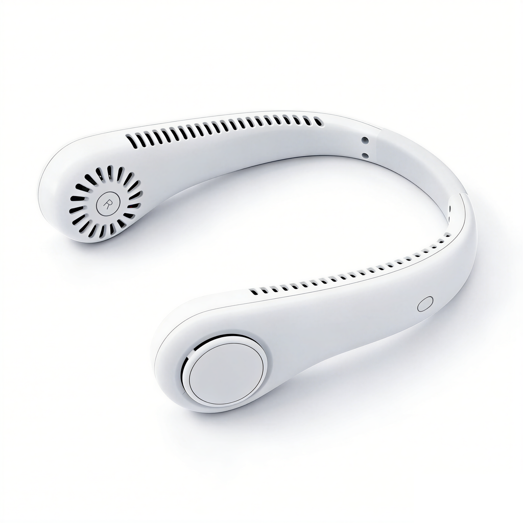 Portable Neck Fan – Rechargeable Hands-Free Wearable Fan (Lightweight & Quiet)
