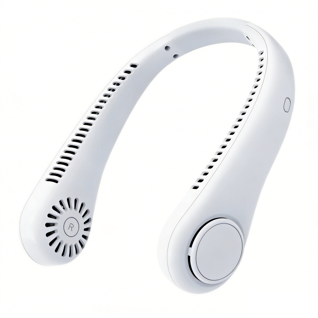 Portable Neck Fan – Rechargeable Hands-Free Wearable Fan (Lightweight & Quiet)
