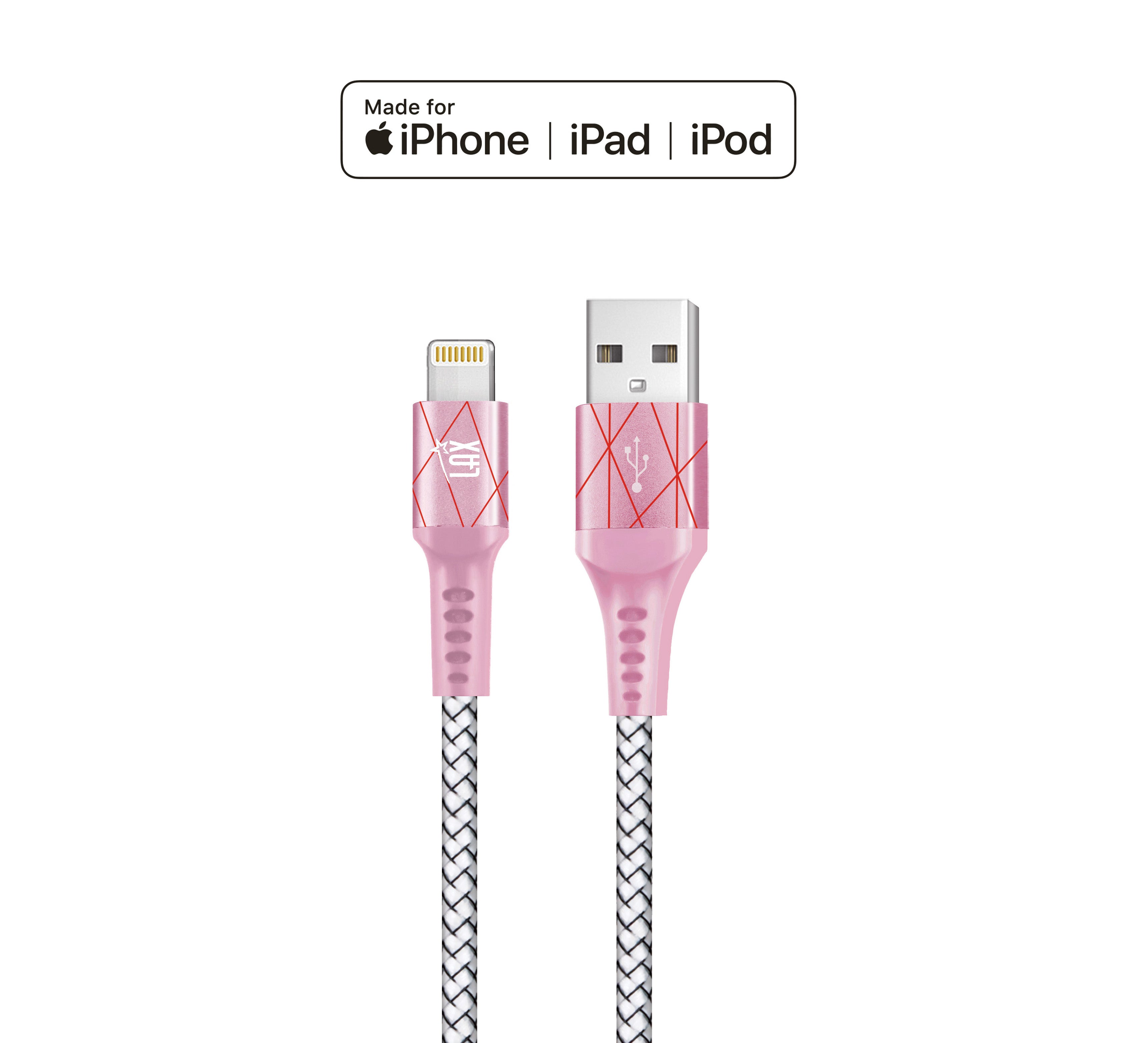 LAX Apple MFi Certified Iphone to USB Cable 4ft