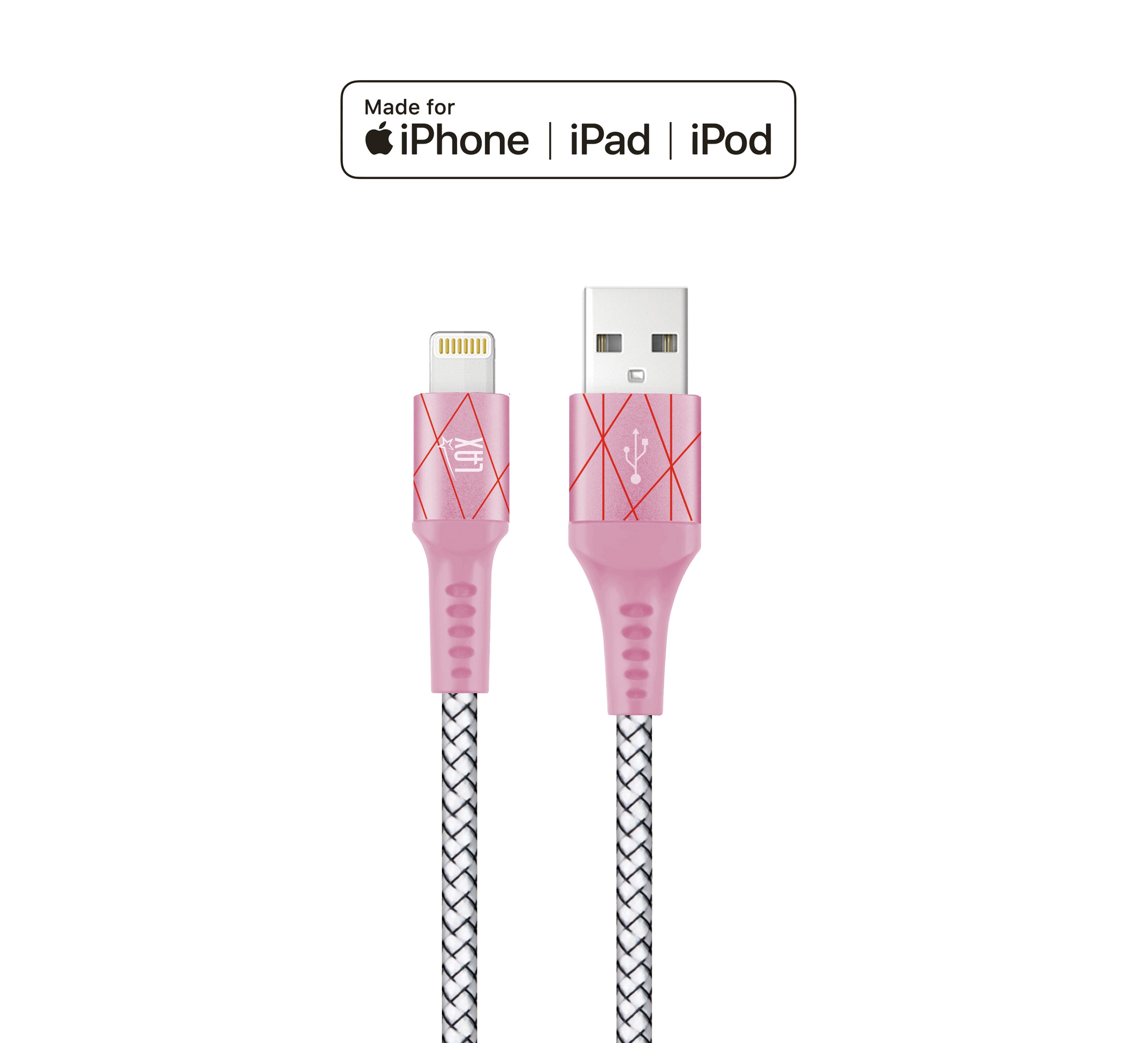 LAX Apple MFi Certified Iphone to USB Cable 4ft