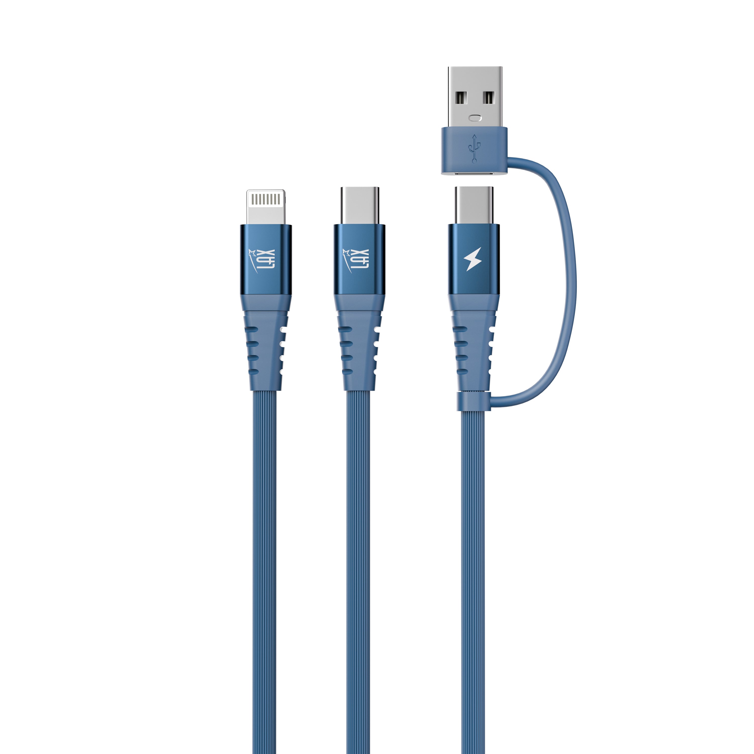 4-in-1 USB-A/USB-C to USB-C and Iphone Cables For iPhone/Android Devices