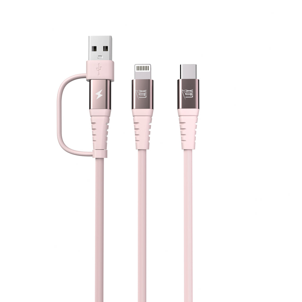 4-in-1 USB-A/USB-C to USB-C and Iphone Cables For iPhone/Android Devices
