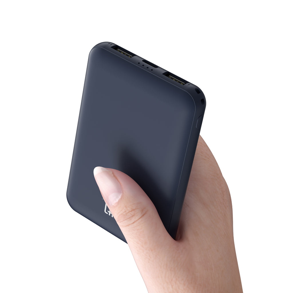 LAX 6600mAh Mini Power Bank – Fast Charging with USB-C & Dual USB-A | iPhone, Android, iPad Compatible