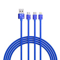 3 in 1 Fast Bling Charging Cable 1x Iphone 2x USB-C Various Attractive color