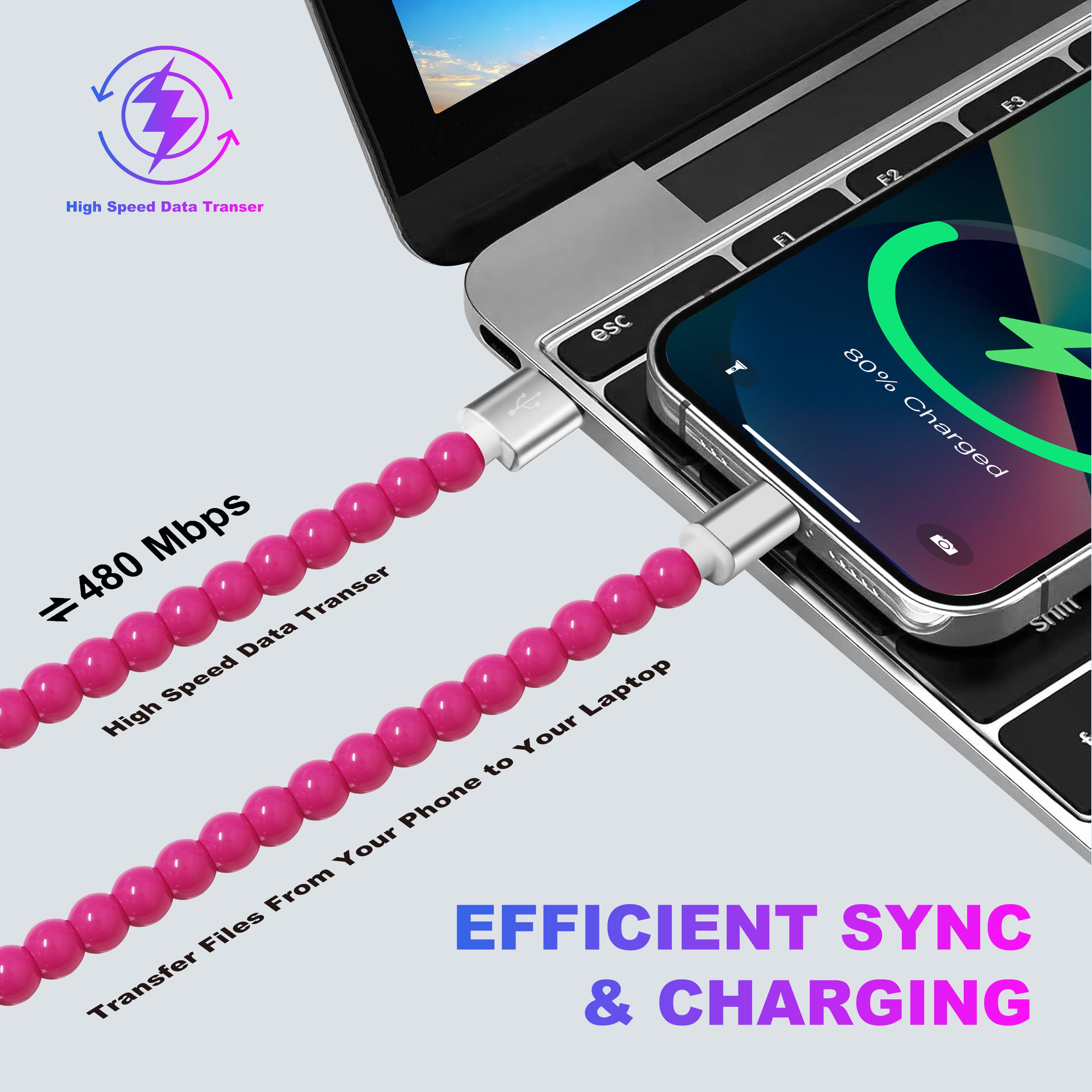 Beads Iphone Cable – Style Meets Function-Retail