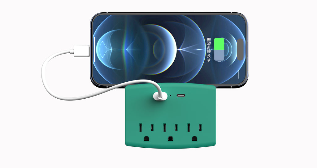 Charging Outlet with Shelf – 3 AC, 1xUSB-C & 1xUSB-A Ports