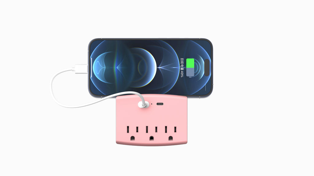 Charging Outlet with Shelf – 3 AC, 1xUSB-C & 1xUSB-A Ports
