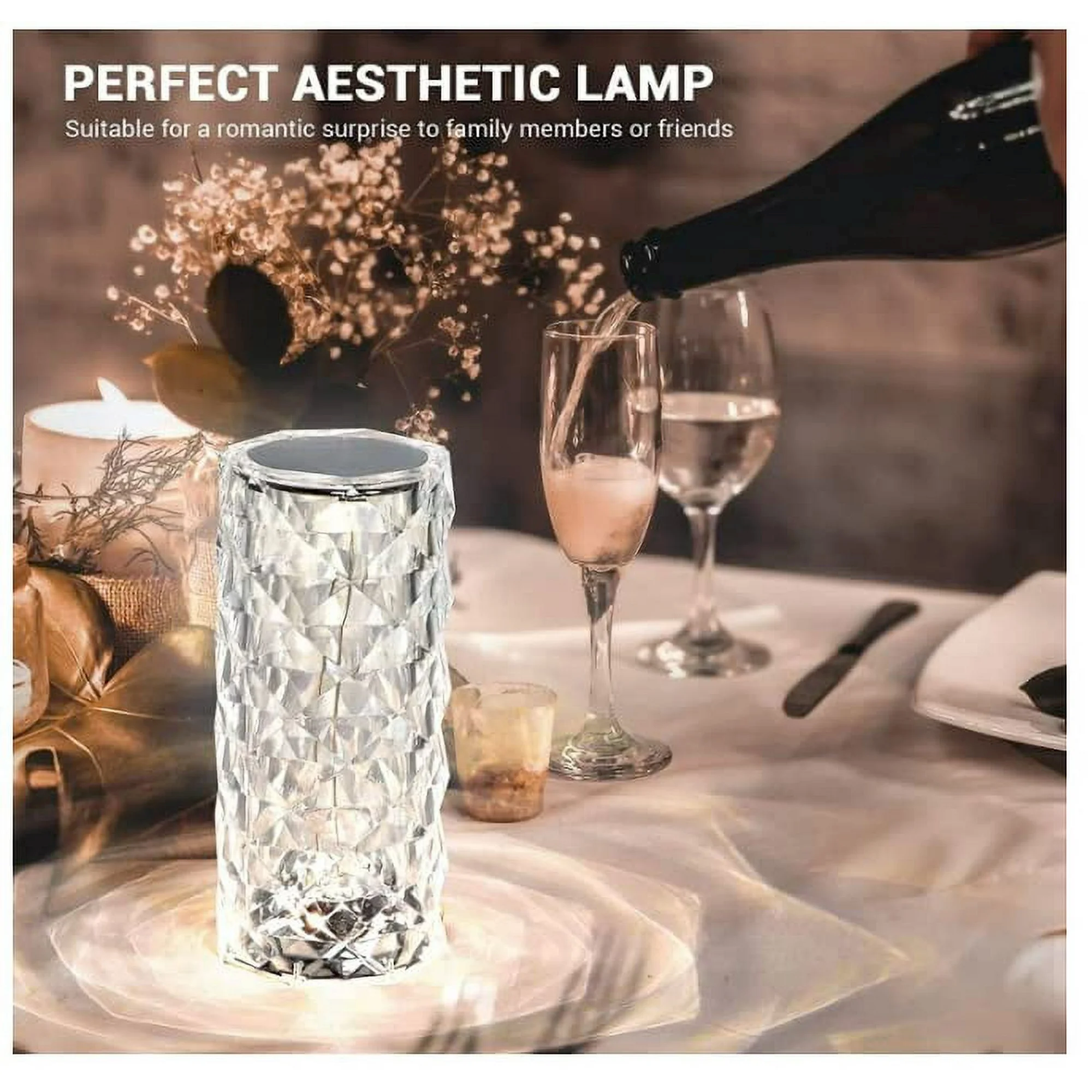 Elegant LED Crystal & RGB Lamps for Every Space