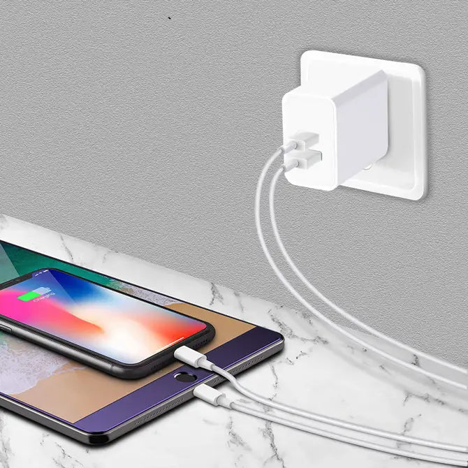 Fast Charging Bundle 2-Port Wall Charger with 6FT USBC Cable