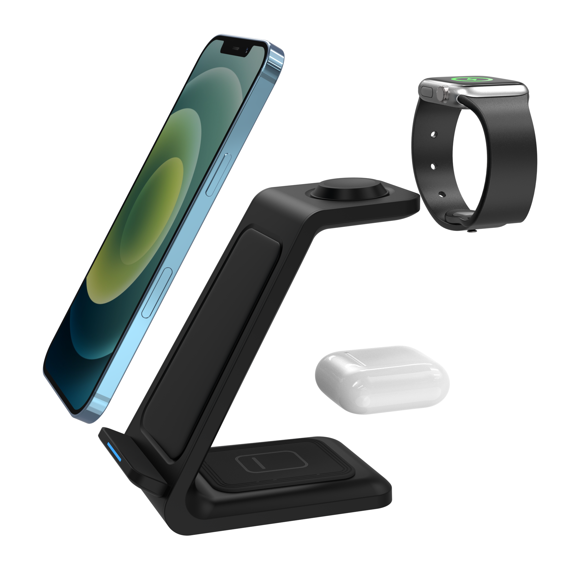 Fast 3in1 Charging Station for iPhone, Apple Watch & Airpods
