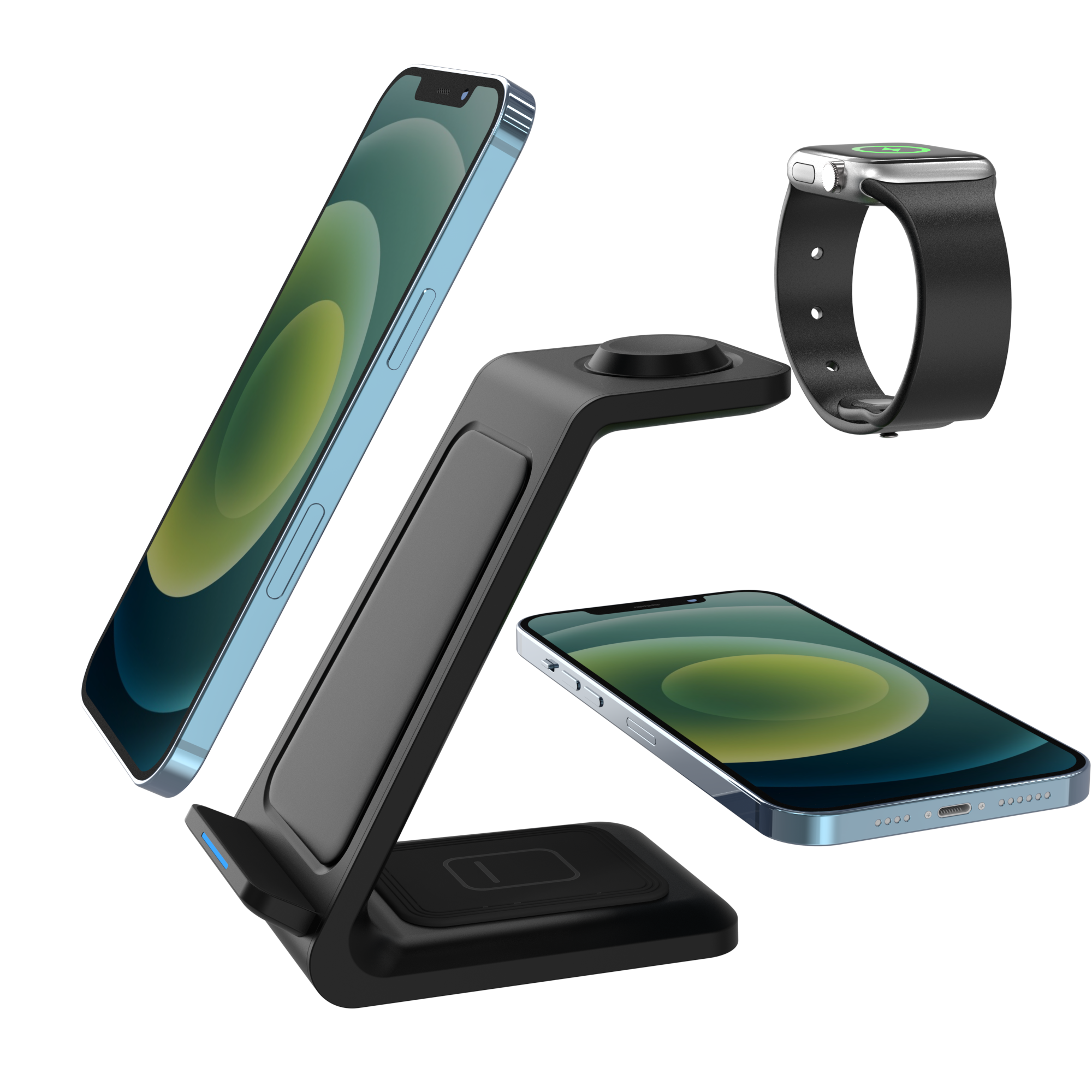 Fast 3in1 Charging Station for iPhone, Apple Watch & Airpods