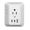 LAX Wall Plate Surge Protector Outlet Adapter with 3 Outlets, 2 USB-C Ports, and 1 USB Port
