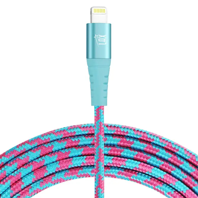 Apple MFi Certified Iphone Cable Multi-Color- 10ft