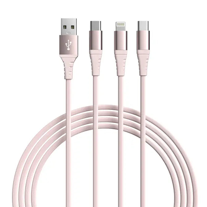 3-in-1Mfi Certified Iphone and 2x USB-C Cable