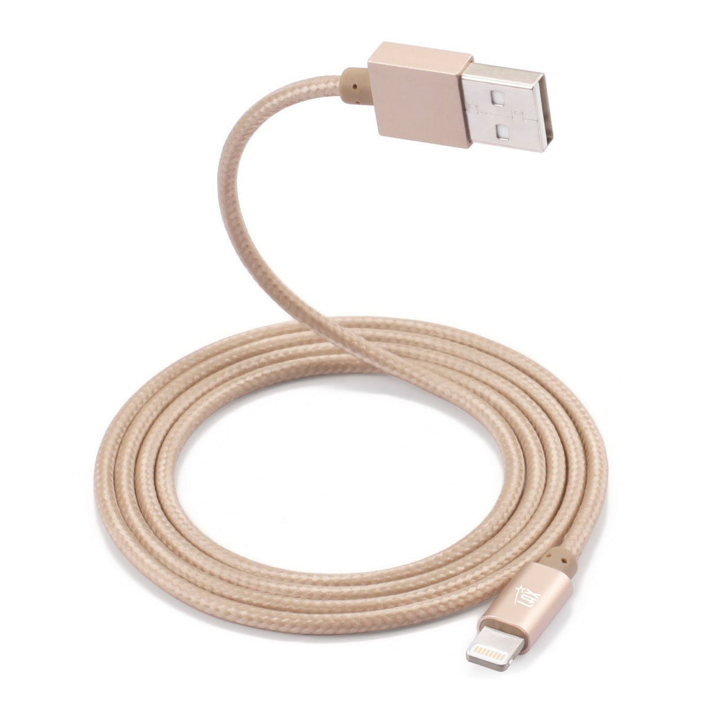 [2 Pack] LAX 10ft Long Apple MFi Certified iPhone Charger - Durable Braided Iphone Cord for iPhone 6s / 6s Plus / 6 / 6 Plus / 5s / 5c / 5 / iPad Air 2 / Air / Mini 4 / 3 / 2 / Pro / (Gold)