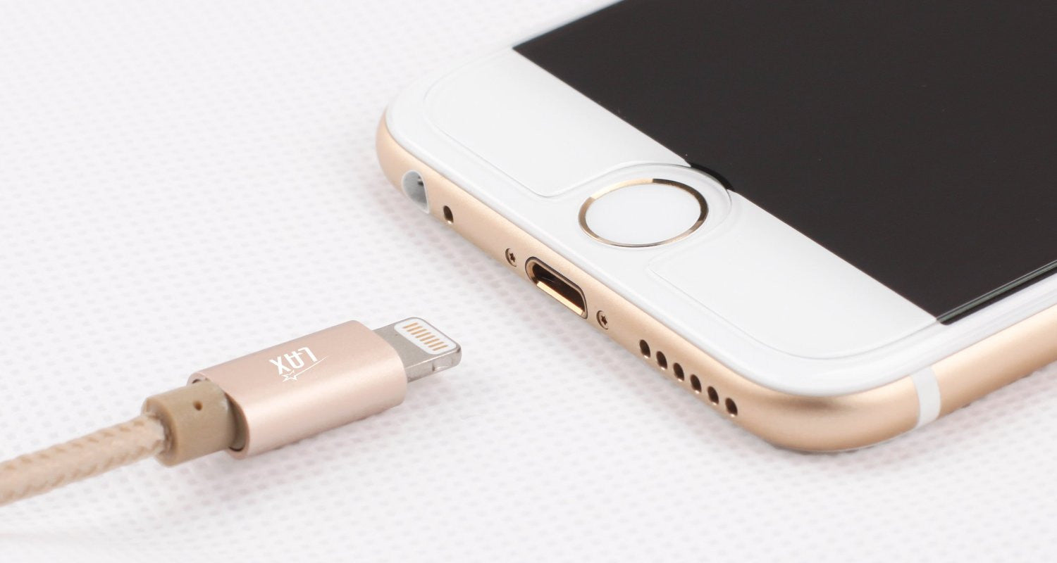 [2 Pack] LAX 10ft Long Apple MFi Certified iPhone Charger - Durable Braided Iphone Cord for iPhone 6s / 6s Plus / 6 / 6 Plus / 5s / 5c / 5 / iPad Air 2 / Air / Mini 4 / 3 / 2 / Pro / (Gold)
