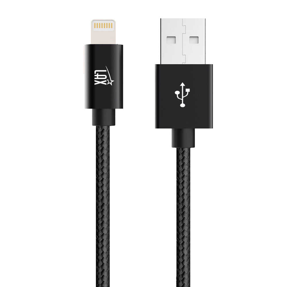 [2 Pack] iPhone charger, LAX Gadgets Iphone to USB Braided Cable (4ft) for iPhone 6s 6 Plus 5s 5c 5, iPad Pro Air 2, mini [Apple MFi Certified] (Gray)