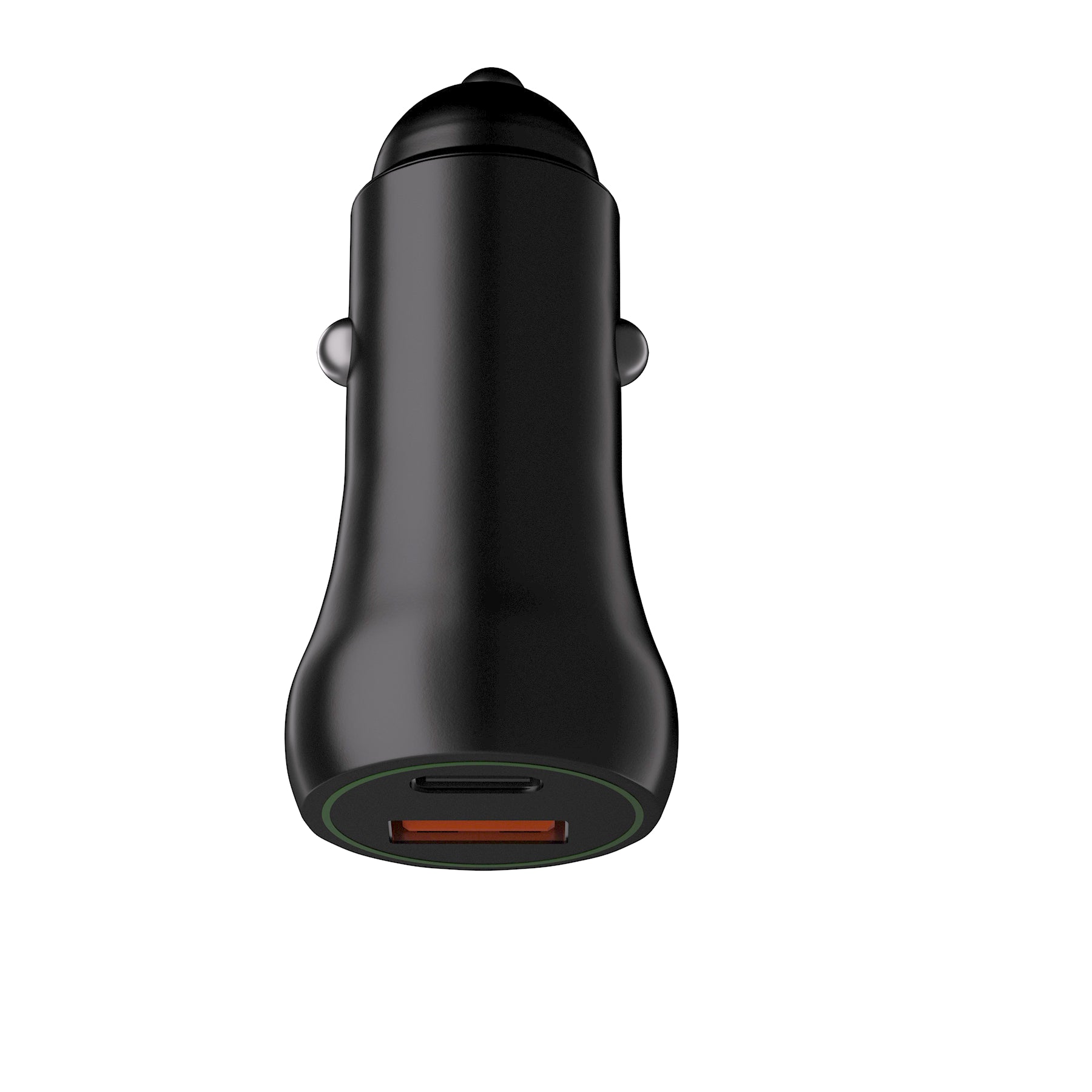LAX Car Charger 20W with 1 USB-C and 1 USB-A with Apple MFi Certified USB-C to Iphone Cable 6ft - Black