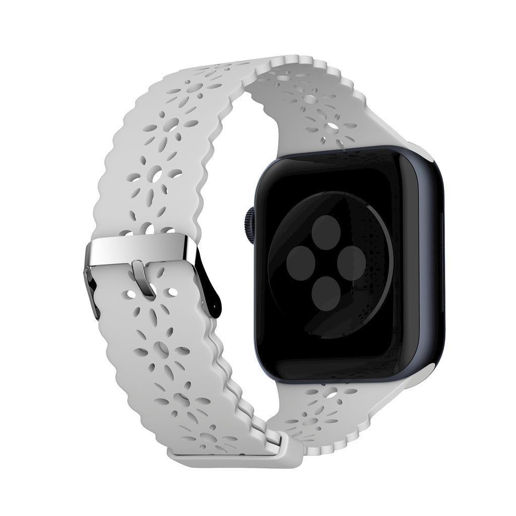 LAX Apple Watch Lace Silicone Band 38mm / 40mm / 41mm White