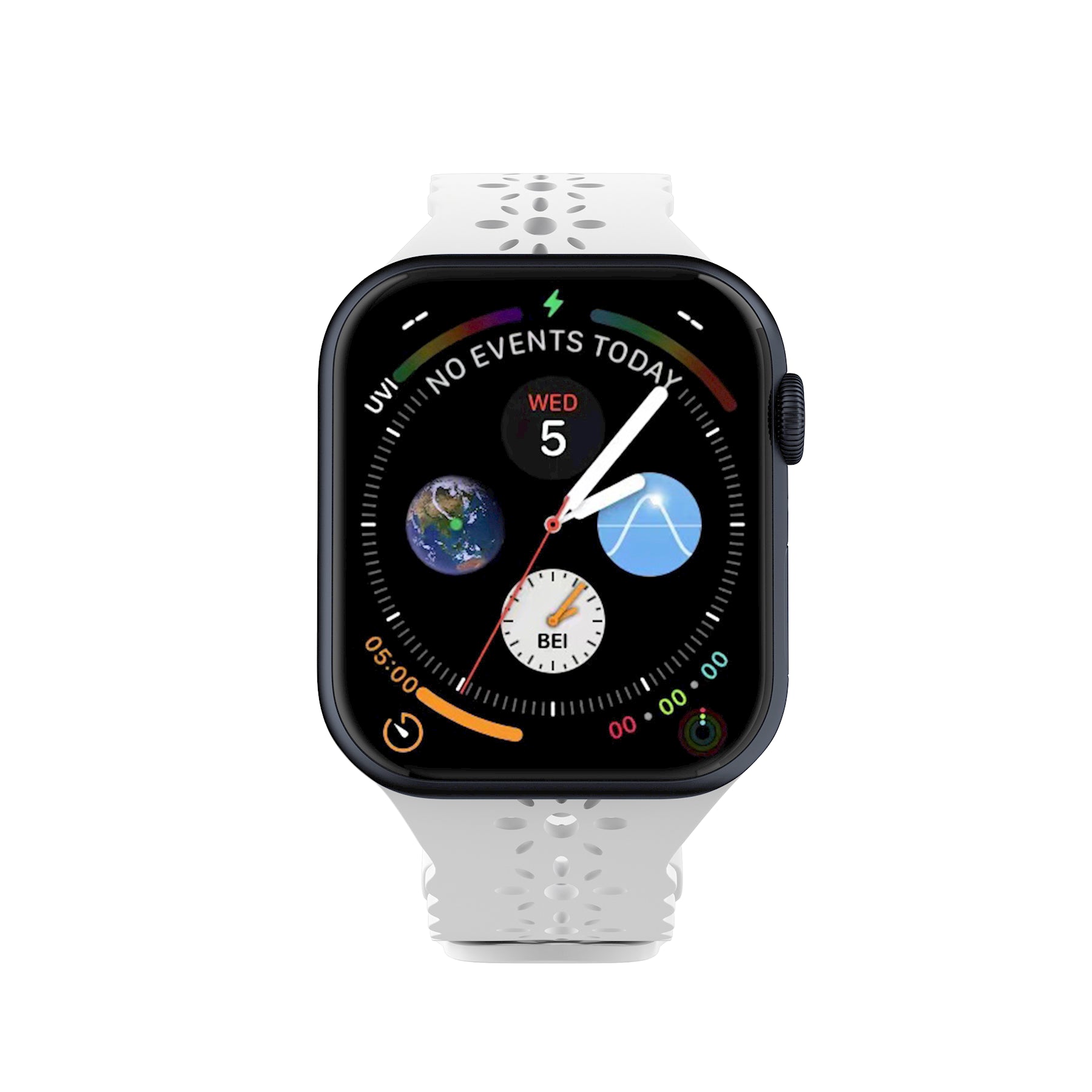LAX Apple Watch Lace Silicone Band 38mm / 40mm / 41mm White