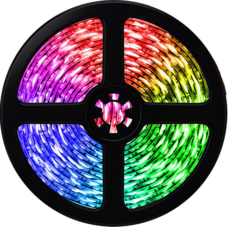 Smart Home Sound Activated Multi-Color LED Light Strip with Remote (2 Pack)