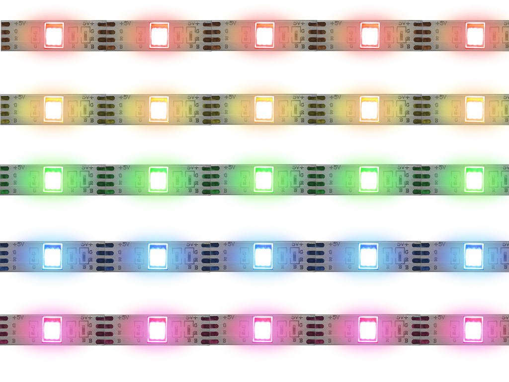 Smart Home Sound Activated Multi-Color LED Light Strip with Remote  30 Feet with 2-Pack Smart Home Multi-Color LED A19 Bulb 5W