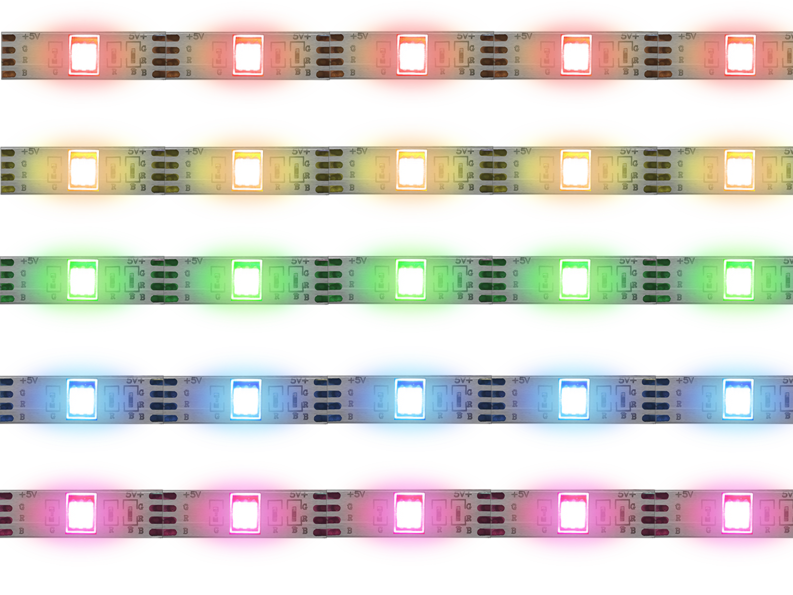 Smart Home Sound Activated Multi-Color LED Light Strip with Remote  30 Feet with 2-Pack Smart Home Multi-Color LED A19 Bulb 5W