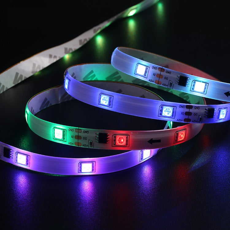 Smart Home Sound Activated Multi-Color LED Light Strip with Remote (2 Pack)