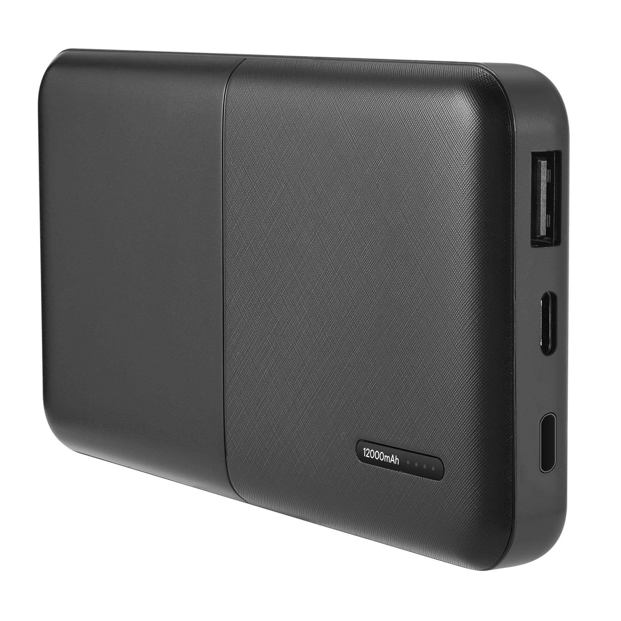 12000mAh Power Bank with Iphone Input Black with  LAX Apple MFi Certified Iphone to USB Cable (10 Feet) - Aqua