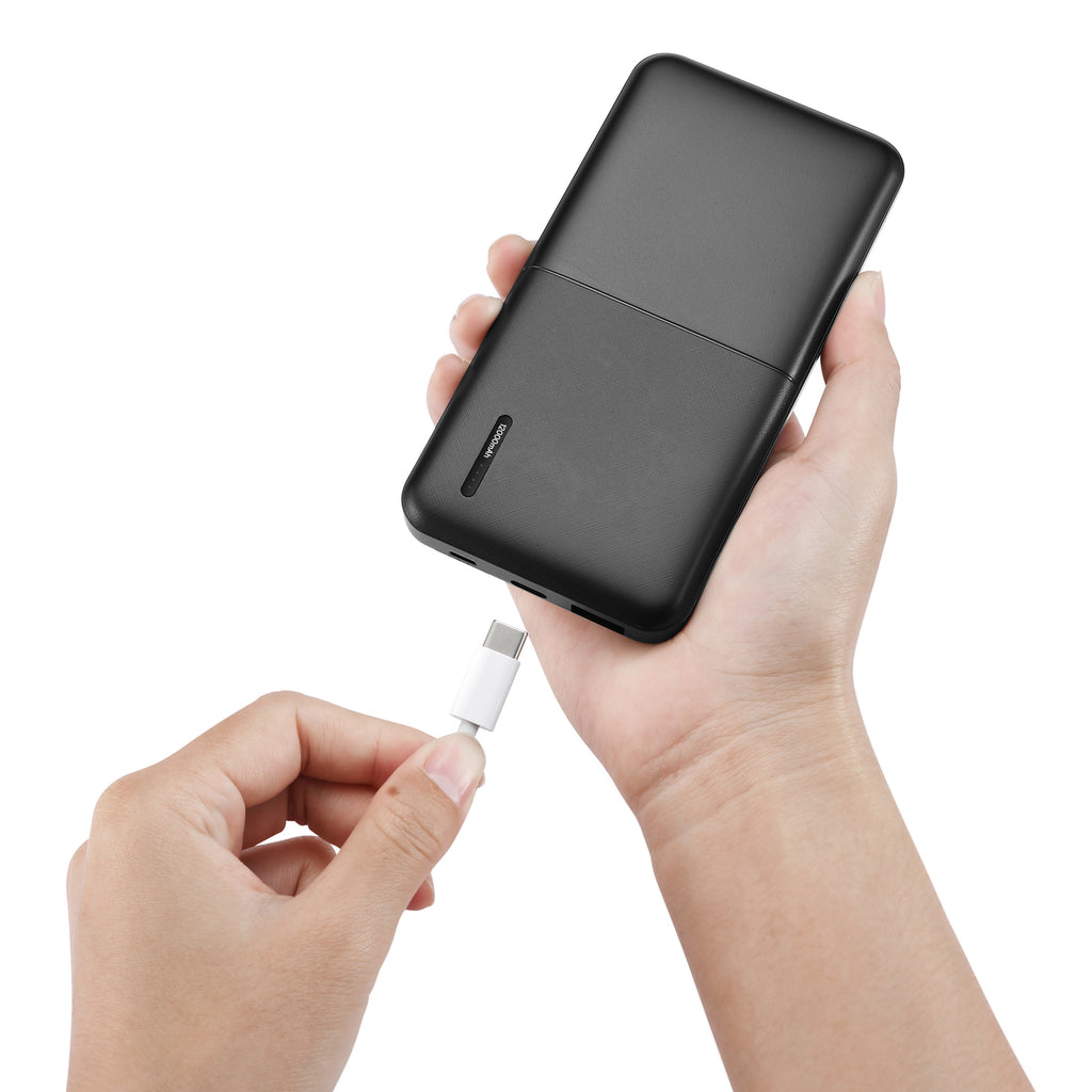 12000mAh Power Bank with Iphone Input Black with  LAX Apple MFi Certified Iphone to USB Cable (10 Feet) - Aqua