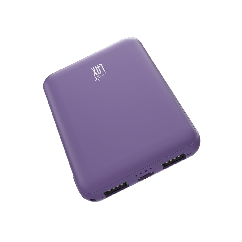 LAX 6600mAh Mini Power Bank – Fast Charging with USB-C & Dual USB-A | iPhone, Android, iPad Compatible
