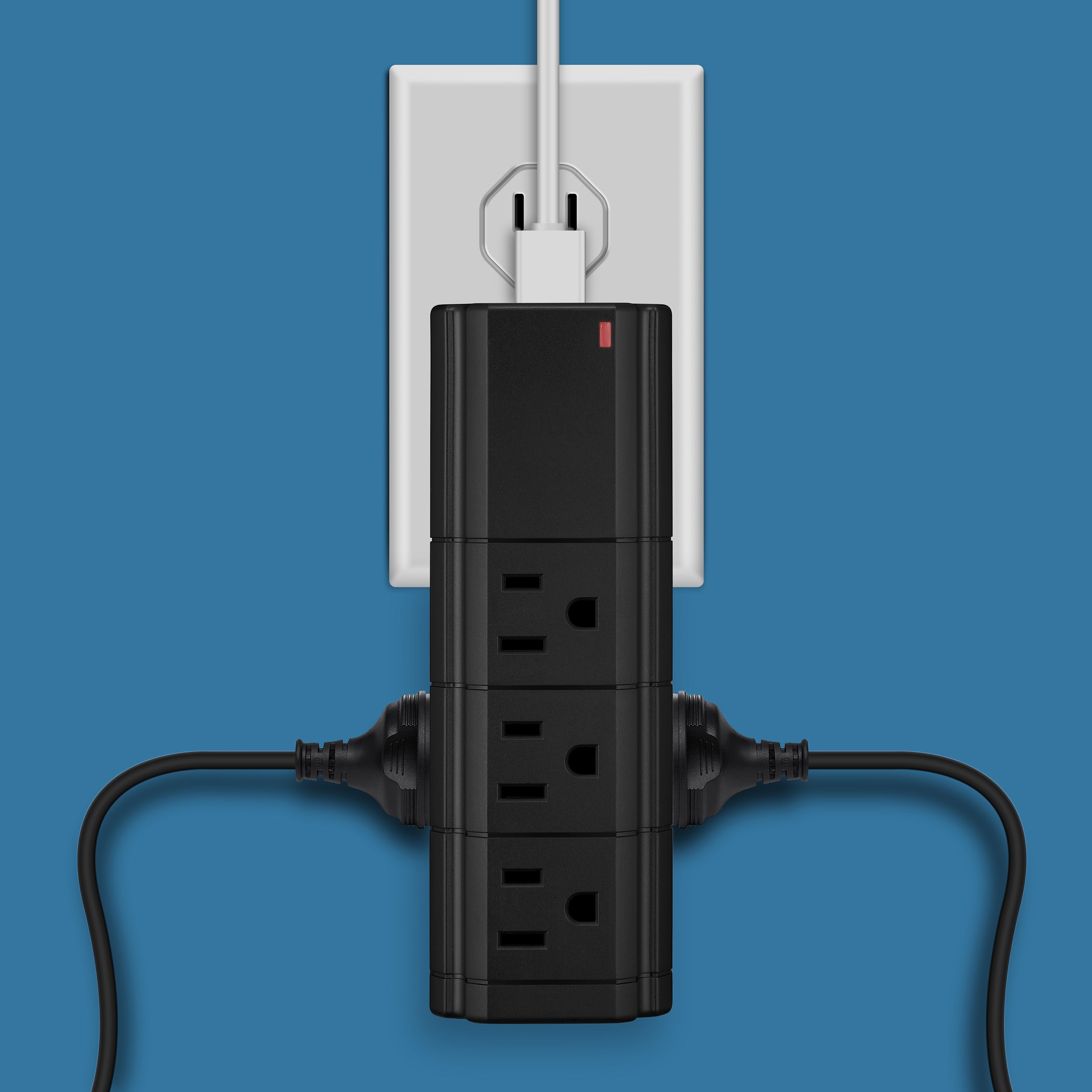 LAX Multi-Charging Tower Surge Protector 9 Outlet and 2 USB Ports