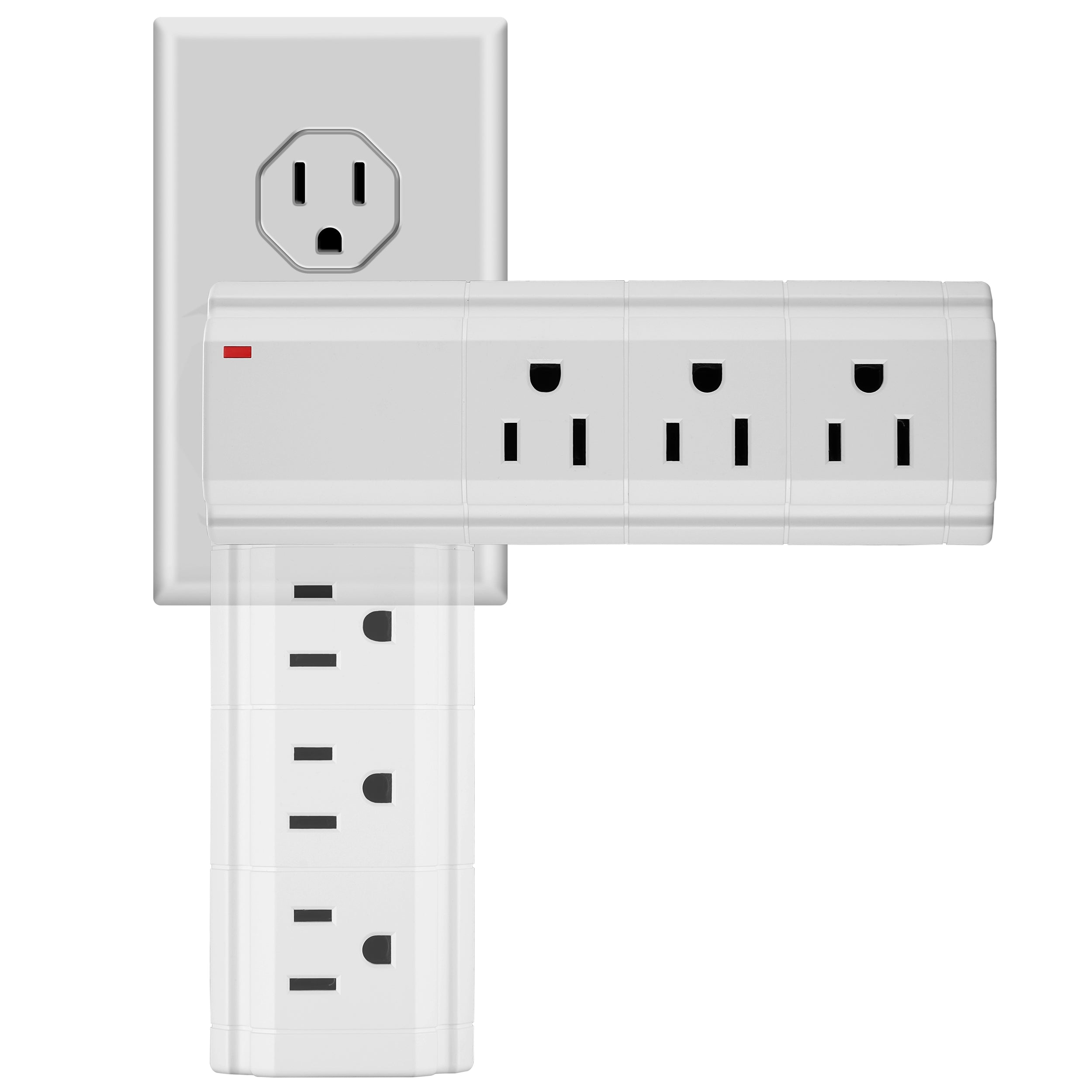 LAX Multi-Charging Tower Surge Protector 9 Outlet and 2 USB Ports