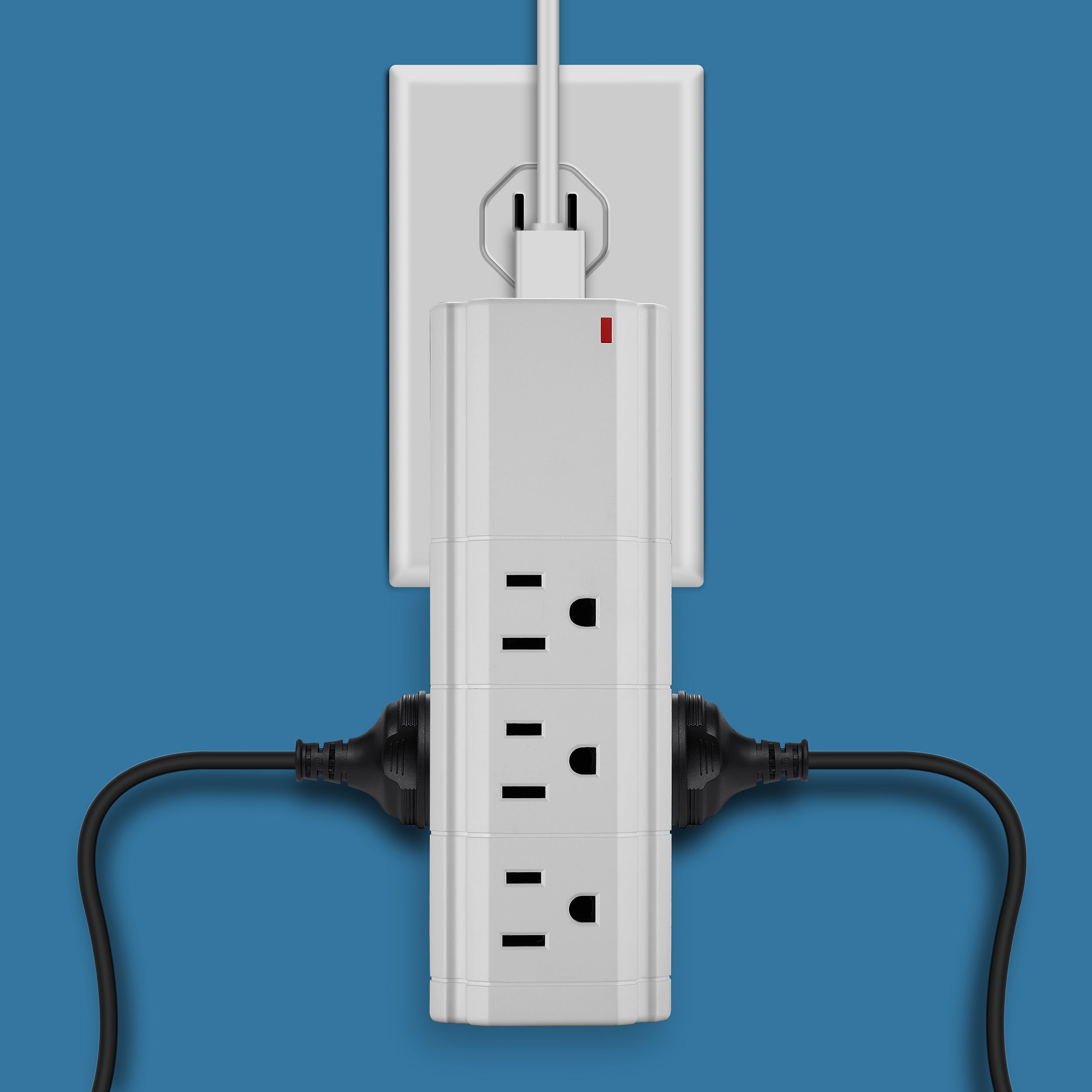 LAX Multi-Charging Tower Surge Protector 9 Outlet and 2 USB Ports