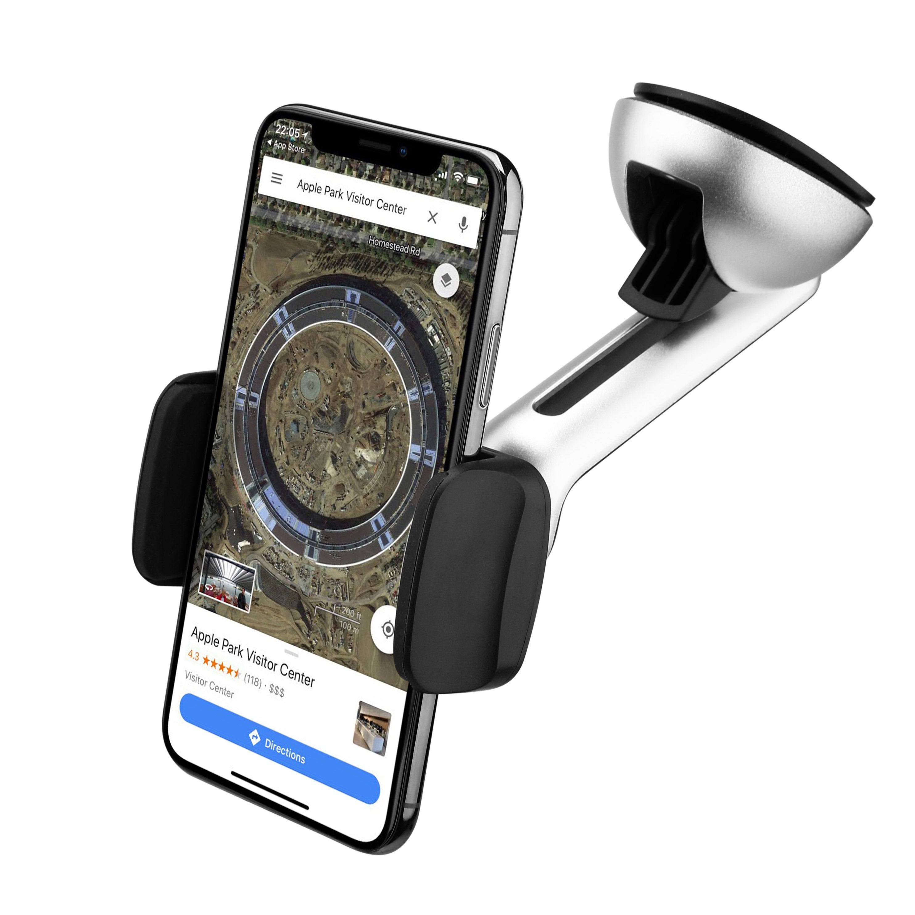 Long Clamp Car Mount - Black